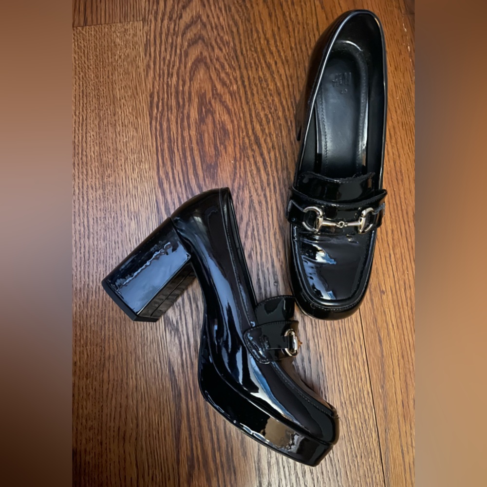 H&M Block Patent Heels